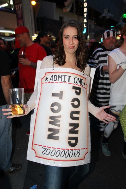 Ticket to pound town costume