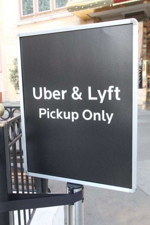 Uber Lyft sign