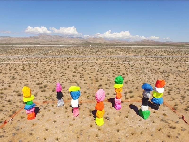 colored rocks near Jean and Las Vegas