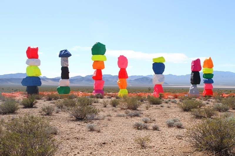 colored rocks in desert Las Vegas
