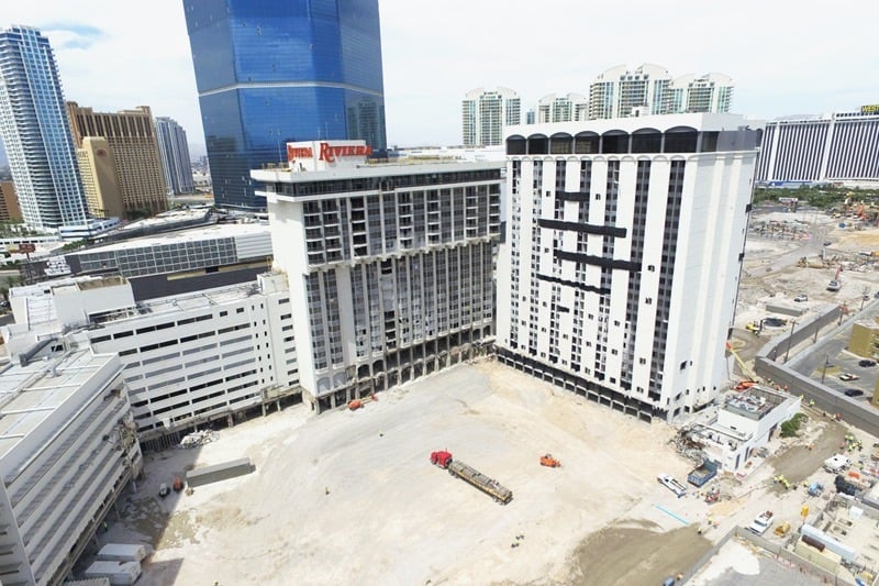 Riviera Demolition Update: Abandoned Rooftop Pool is History