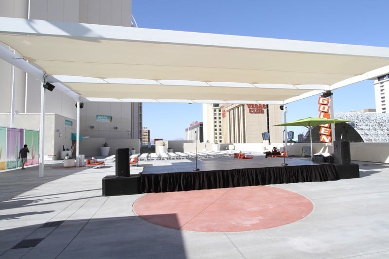 Plaza pool stage