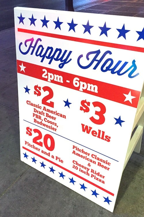 Evel Pie happy hour