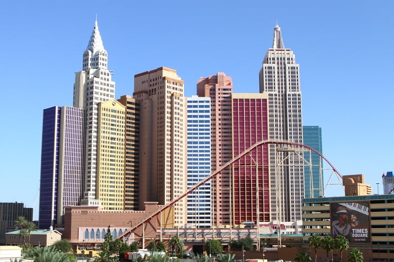 The interior of New York-New York Hotel & Casino in Las Vegas