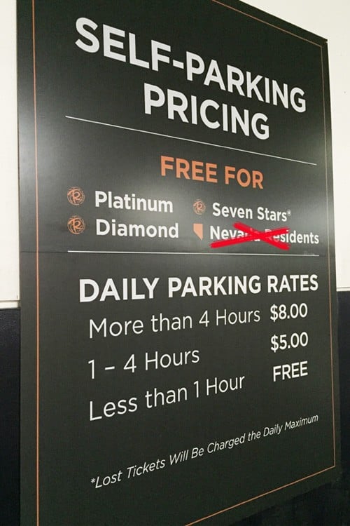 Caesars paid parking locals