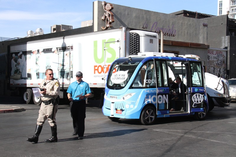 driverless shuttle accident