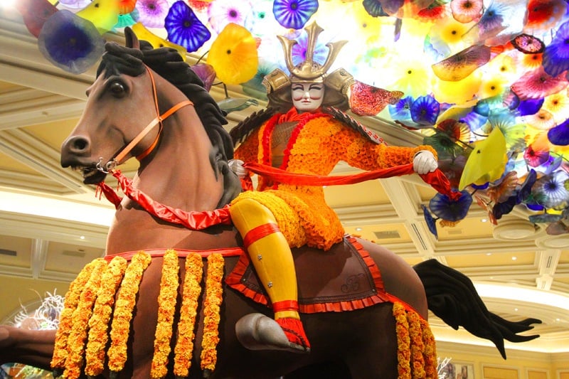 Bellagio lobby horse rider