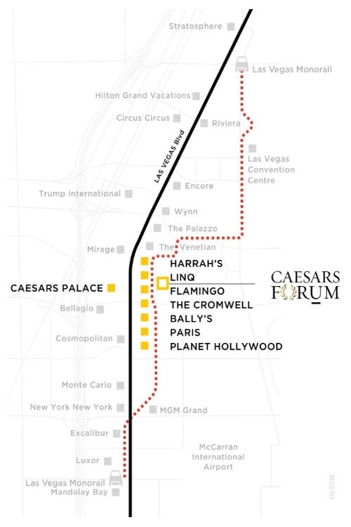 Caesars Forum conference center map