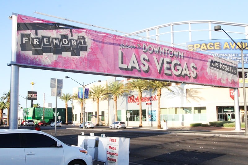Downtown Las Vegas welcome banner