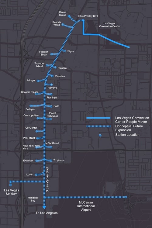 Elon Musk Las Vegas map