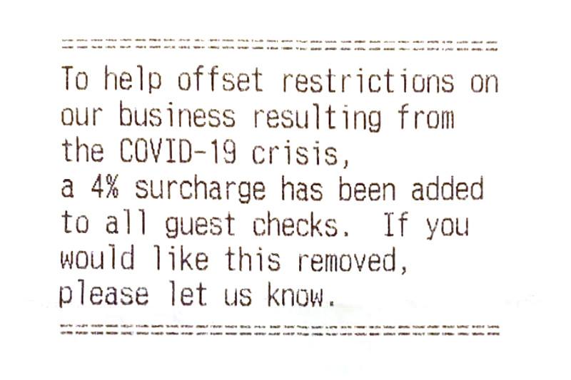 Joe's COVID receipt