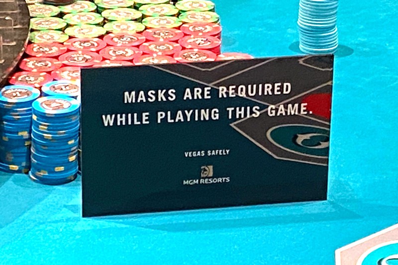 Masks Las Vegas casinos