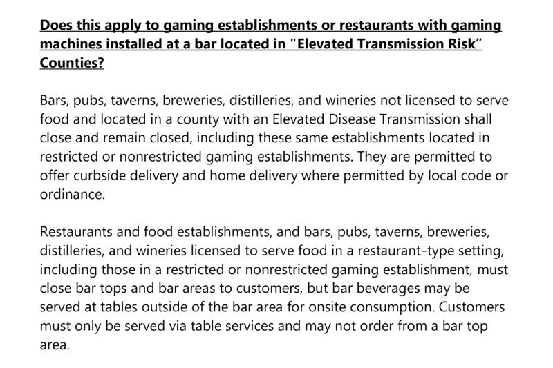 Vegas bars closing