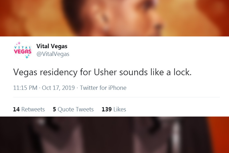 Usher Tweet