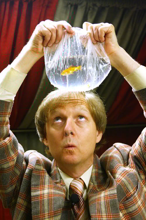 Mac King shower cap