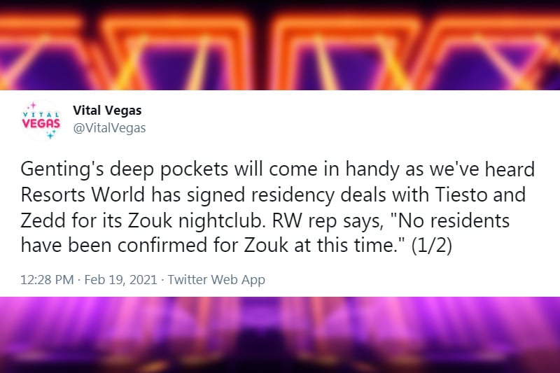 Zedd Tiesto Resorts World