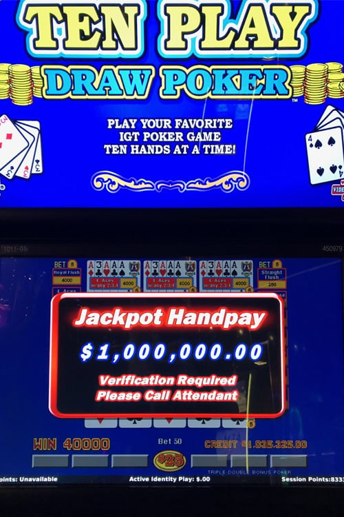 video poker jackpots