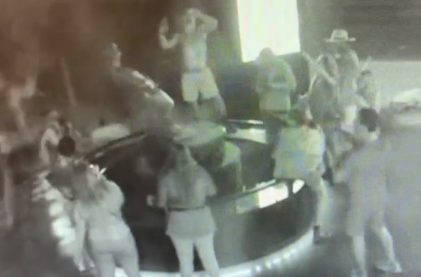 Asshat Topples Manneken Pis Statue at The D