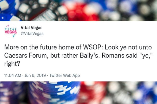 World Series of Poker Finally Confirms Move to The Strip