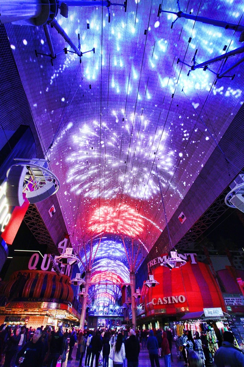 4K HDR) Fremont Street Las Vegas New Year's Eve 2023 - Las Vegas