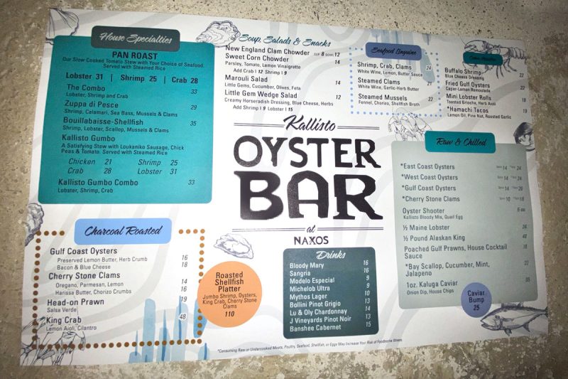 Naxos Taverna and Kallisto Oyster - Red Rock Oyster Bar Naxos Menu 800x533 