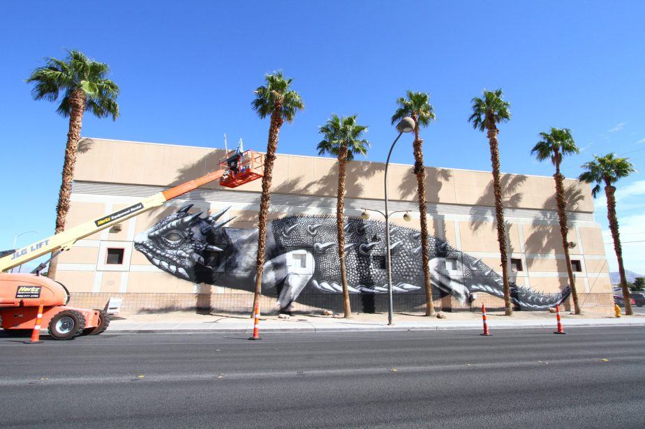 “Horned Toad” Mural Painted Over in Downtown Las Vegas