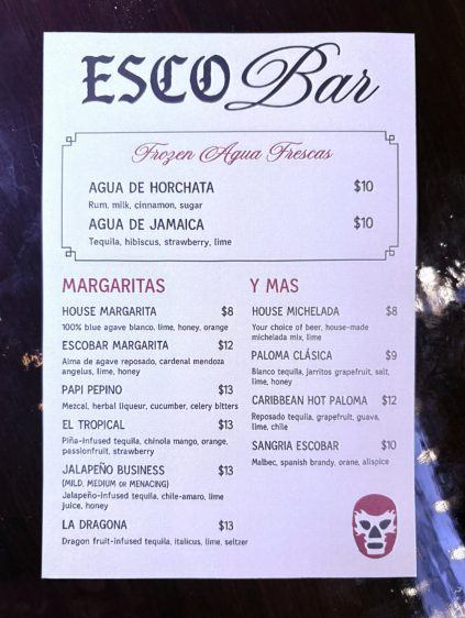 Escobar Egypt Menu.pdf Taco Escobar Opens on East Fremont Street | Vital Vegas