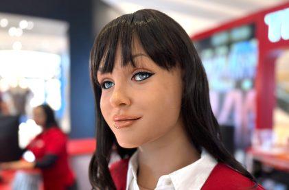 A.I. Robot Sells Show Tickets at Fashion Show Mall, Definitely Not a Sex Doll