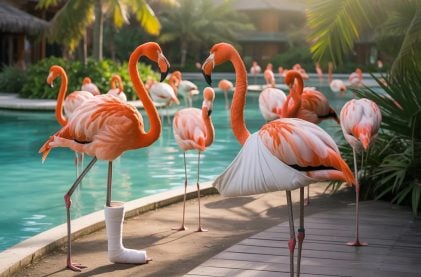 Dumbass Attacks, Kidnaps Flamingo at Flamingo Casino, Stern Warning Given