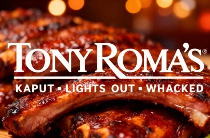 Tony Roma’s to Close at Fremont Casino; Last Nevada Location