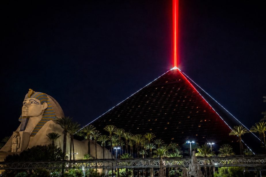 Luxor’s Sky Beam Is About to Get Its First Splash of Color
